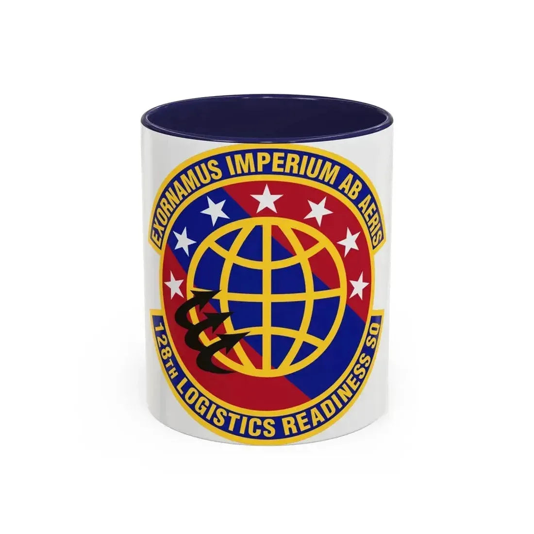 128th Logistics Readiness Squadron (U.S. Air Force) Accent Coffee Mug 11oz Navy - Go Mug Yourself