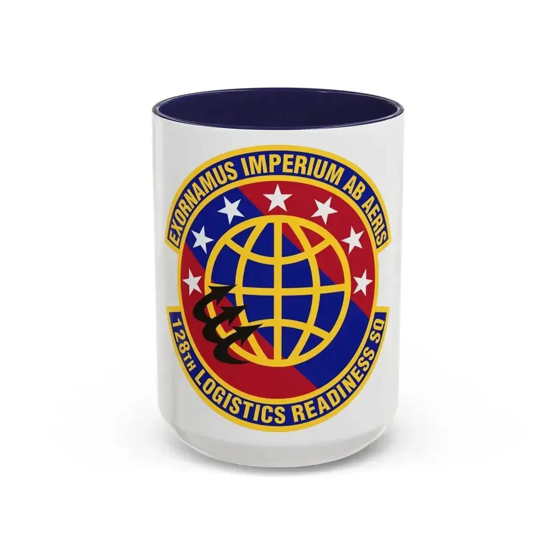128th Logistics Readiness Squadron (U.S. Air Force) Accent Coffee Mug 15oz Navy - Go Mug Yourself