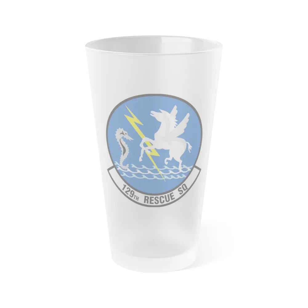 129 Rescue Squadron (U.S. Air Force) Frosted Pint Glass 16oz-16oz-Frosted-Go Mug Yourself