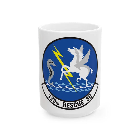 129 Rescue Squadron (U.S. Air Force) White Coffee Mug-15oz-Go Mug Yourself