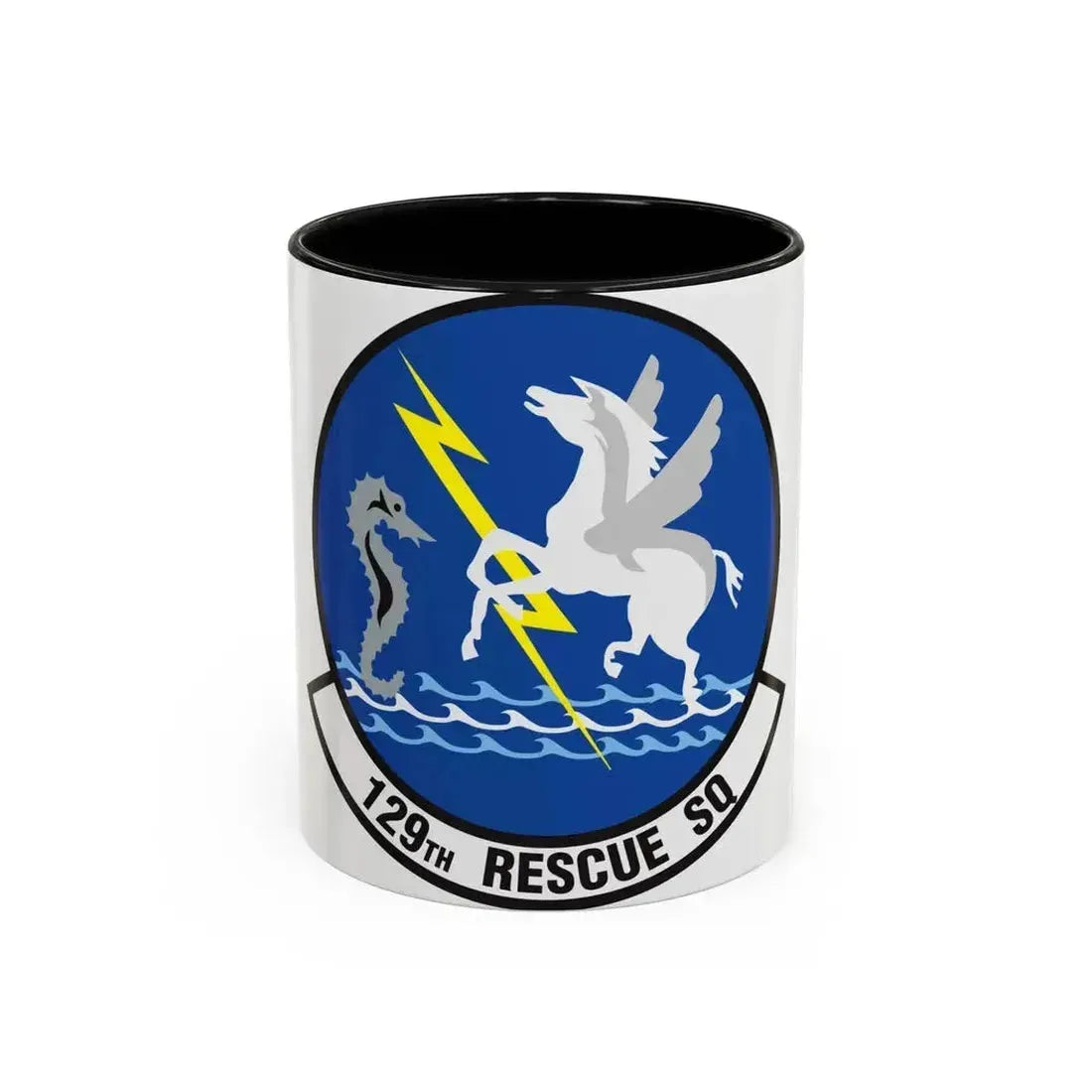 129 Rescue Squadron (U.S. Air Force) Accent Coffee Mug 11oz Black - Go Mug Yourself