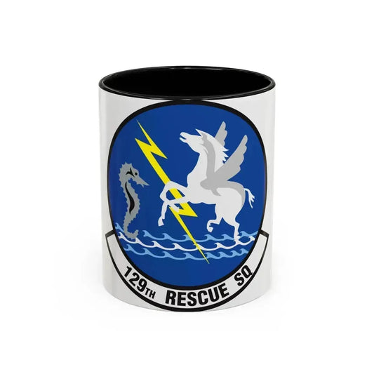 129 Rescue Squadron (U.S. Air Force) Accent Coffee Mug 11oz Black - Go Mug Yourself