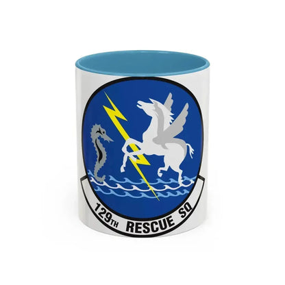 129 Rescue Squadron (U.S. Air Force) Accent Coffee Mug 11oz Light Blue - Go Mug Yourself