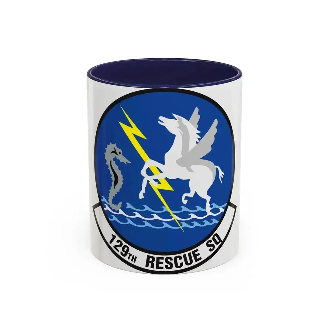 129 Rescue Squadron (U.S. Air Force) Accent Coffee Mug 11oz Navy - Go Mug Yourself