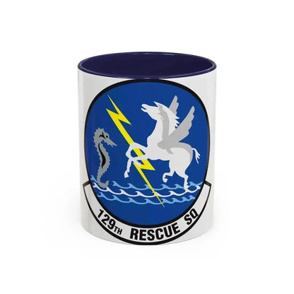 129 Rescue Squadron (U.S. Air Force) Accent Coffee Mug 11oz Navy - Go Mug Yourself