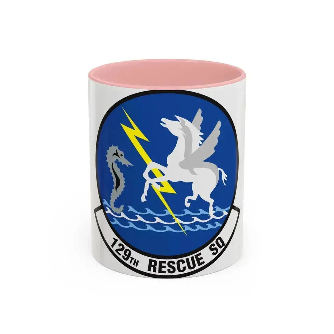 129 Rescue Squadron (U.S. Air Force) Accent Coffee Mug 11oz Pink - Go Mug Yourself