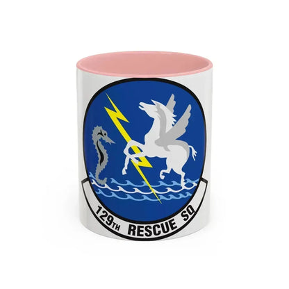 129 Rescue Squadron (U.S. Air Force) Accent Coffee Mug 11oz Pink - Go Mug Yourself