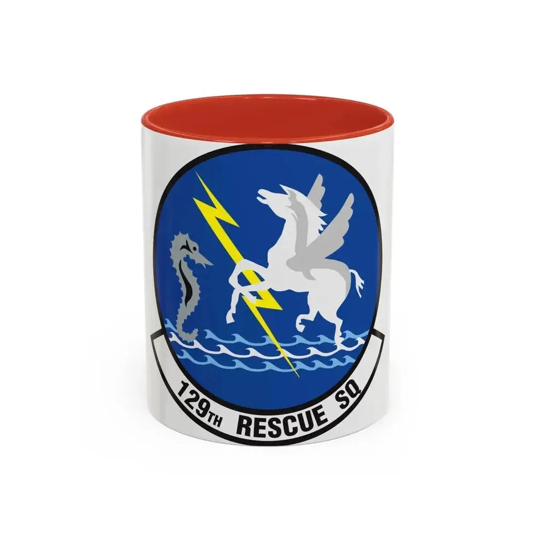 129 Rescue Squadron (U.S. Air Force) Accent Coffee Mug 11oz Red - Go Mug Yourself