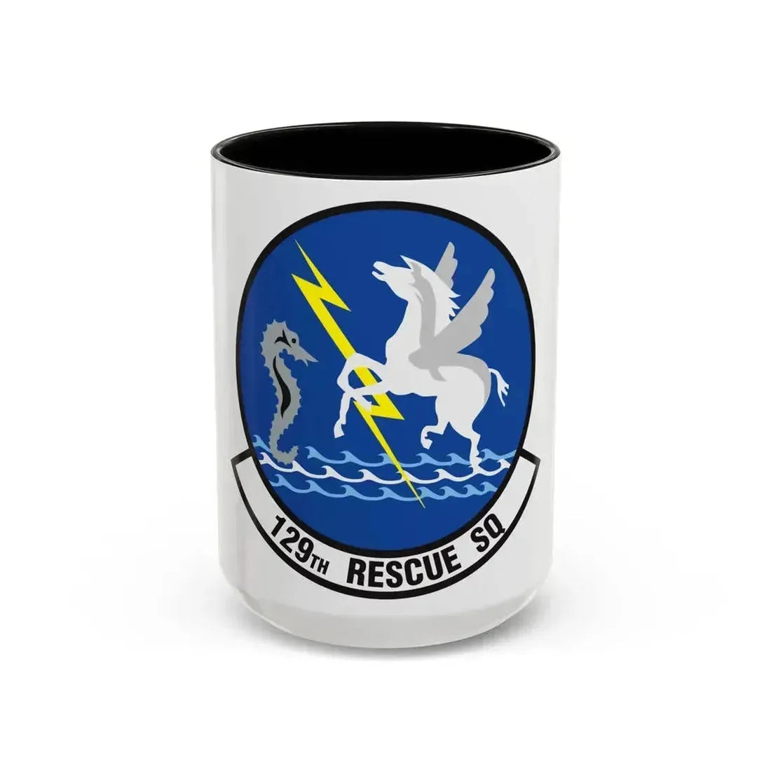 129 Rescue Squadron (U.S. Air Force) Accent Coffee Mug 15oz Black - Go Mug Yourself
