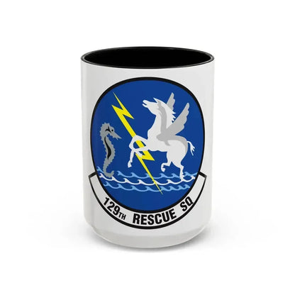 129 Rescue Squadron (U.S. Air Force) Accent Coffee Mug 15oz Black - Go Mug Yourself