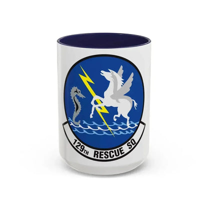 129 Rescue Squadron (U.S. Air Force) Accent Coffee Mug 15oz Navy - Go Mug Yourself