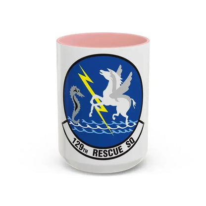 129 Rescue Squadron (U.S. Air Force) Accent Coffee Mug 15oz Pink - Go Mug Yourself
