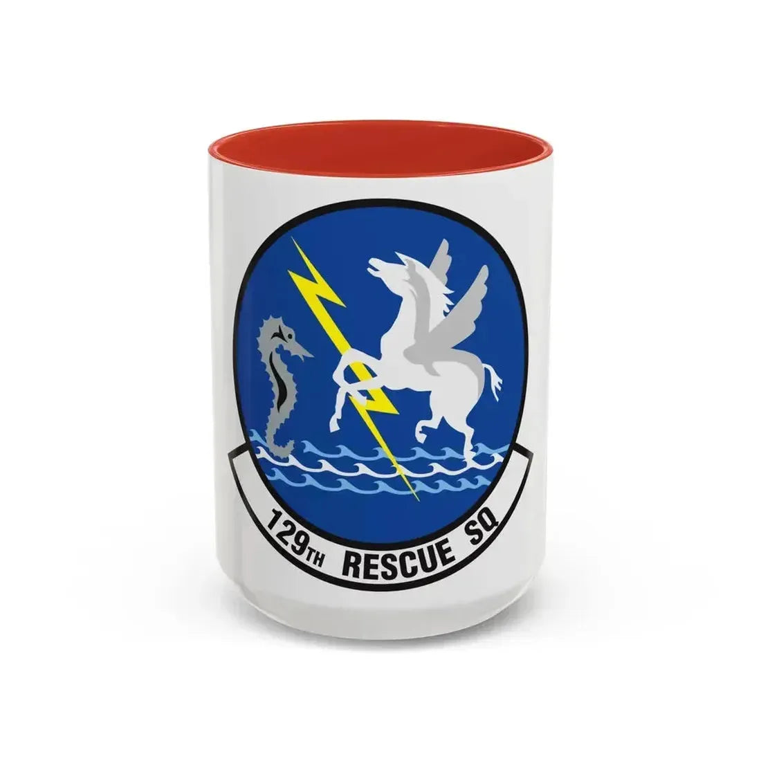 129 Rescue Squadron (U.S. Air Force) Accent Coffee Mug 15oz Red - Go Mug Yourself