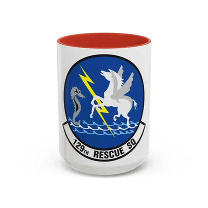 129 Rescue Squadron (U.S. Air Force) Accent Coffee Mug 15oz Red - Go Mug Yourself