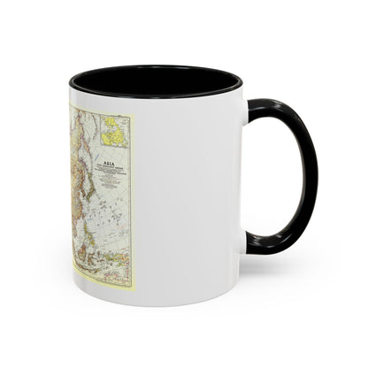 Asia and Adjacent Areas (1951) (Map) Accent Coffee Mug