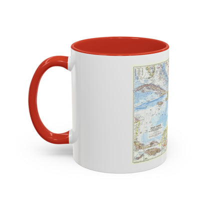 West Indies (1954) (Map) Accent Coffee Mug