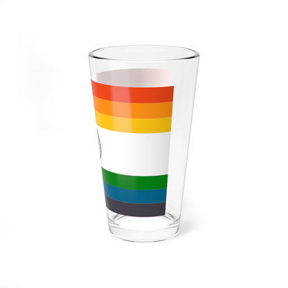 Unofficial Pride flag India (India) Pint Glass 16oz