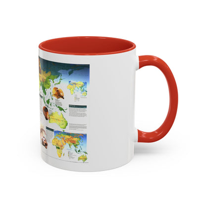 World Map - Dawn of Humans (1997) (Map) Accent Coffee Mug