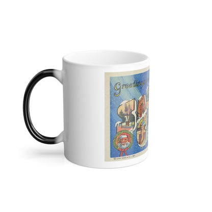 Greetings from Santa Claus Indiana (Greeting Postcards) Color Changing Mug 11oz