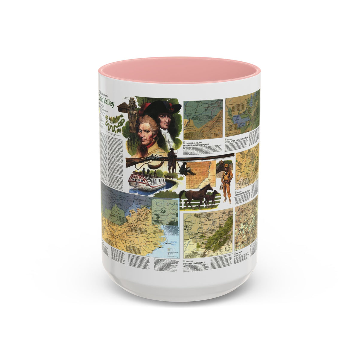 USA - Ohio Valley 2 (1985) (Map) Accent Coffee Mug