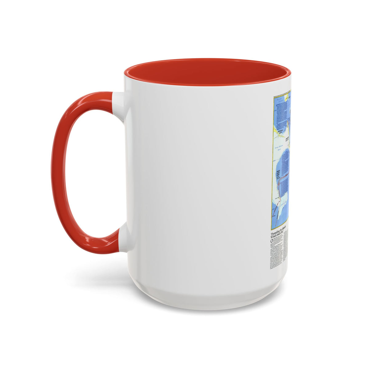 Americas - Threading the Island (1986) (Map) Accent Coffee Mug