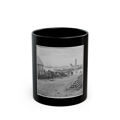 Yorktown, Va. Embarkation For White House Landing, Va. (U.S. Civil War) Black Coffee Mug