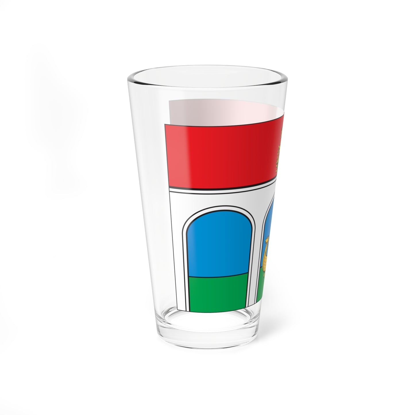 Flag of Mytishchi Rural Settlement Moscow Oblast (Russia) Pint Glass 16oz