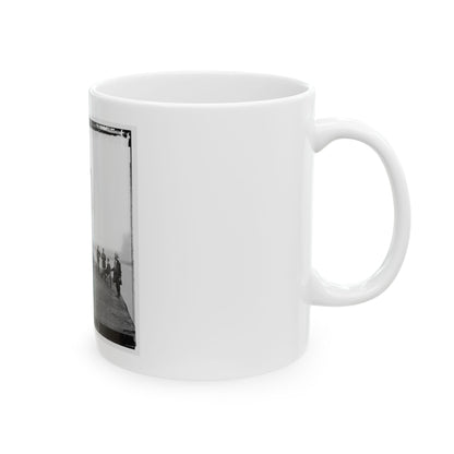 James River, Va. Deck And Turret Of U.S.S. Monitor Seen From The Bow (I.E. Stern) (U.S. Civil War) White Coffee Mug
