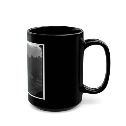 Hanovertown Ferry, Va.  Pontoon Bridges Across The Pamunkey, With Wagons (U.S. Civil War) Black Coffee Mug