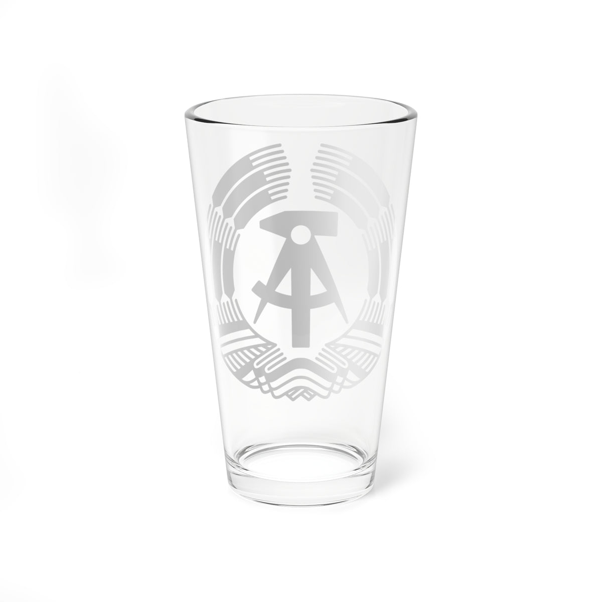 GDR black seal (Coat of Arms) Pint Glass 16oz