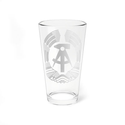 GDR black seal (Coat of Arms) Pint Glass 16oz