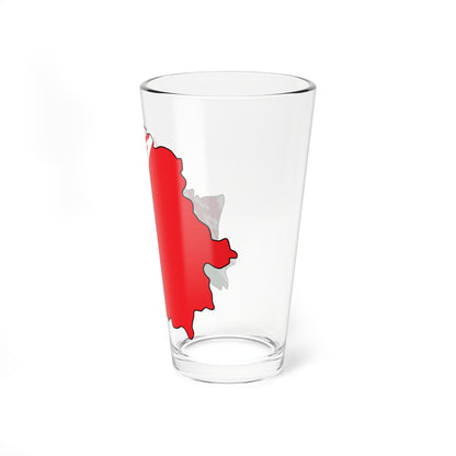 Belarus map and flag (Belarus) Pint Glass 16oz