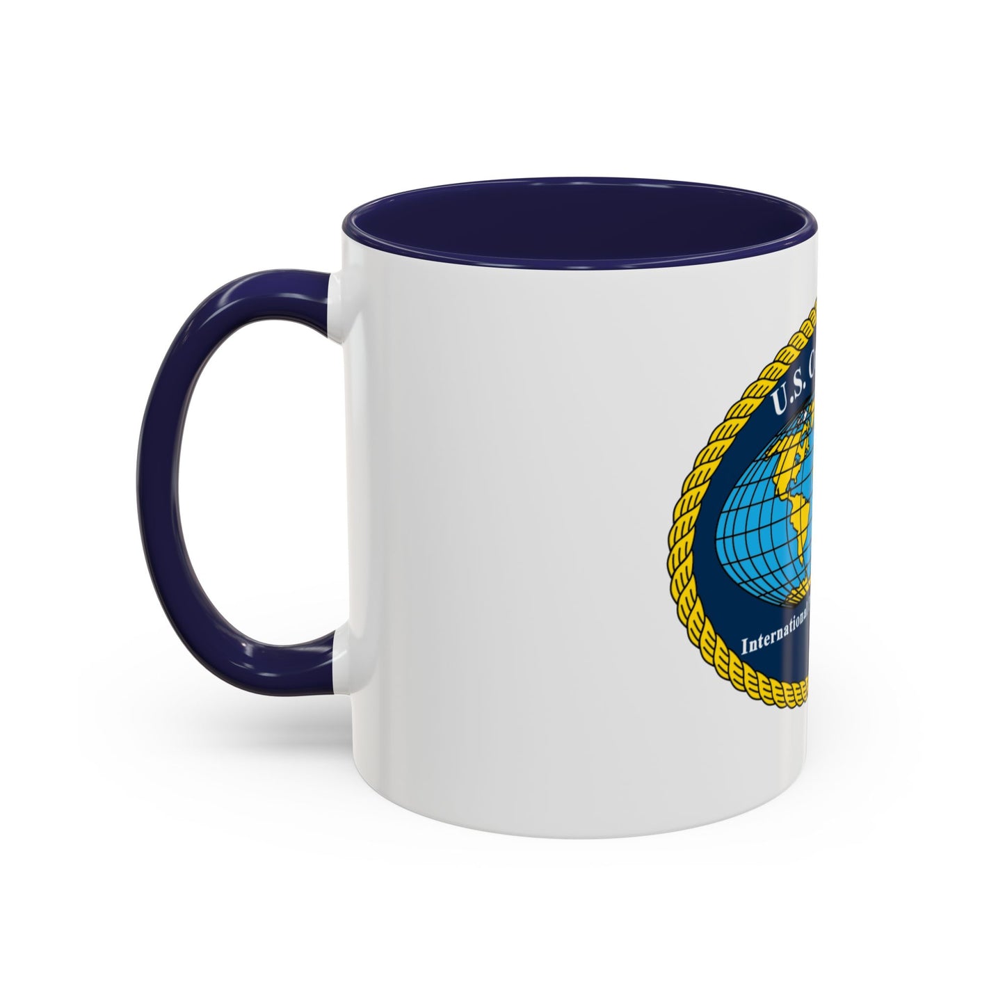 USCG International Port Security Program (U.S. Coast Guard) Accent Coffee Mug