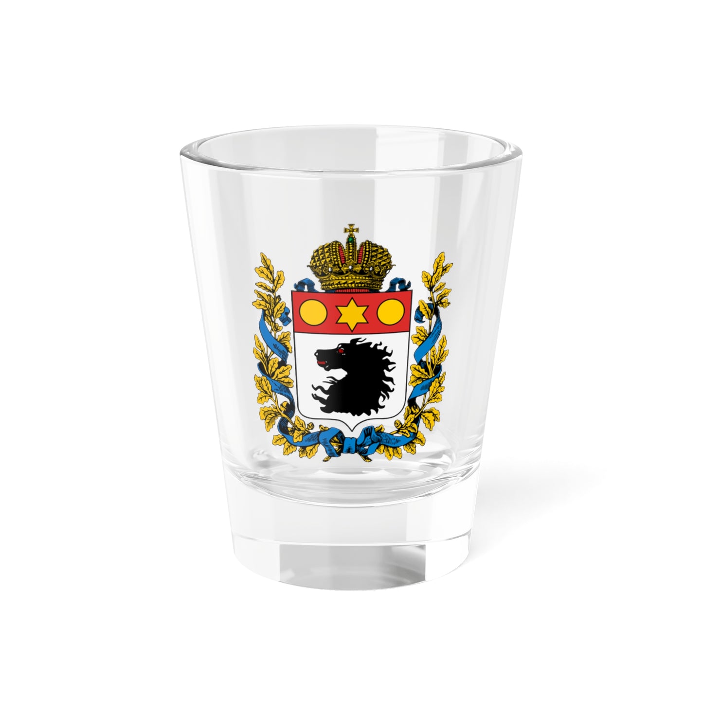 Coat of arms of Kharkov Governorate 1878 (Russia) (Coat of Arms) Shot Glass 1.5oz