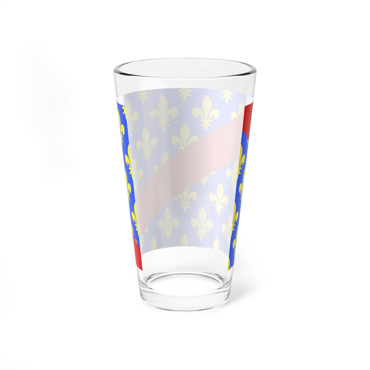 Drapeau fr departement Allier (France) Pint Glass 16oz