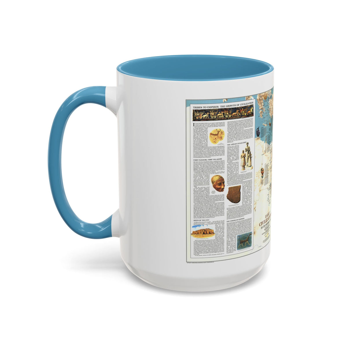 Middle East - Early Civilizations (1978) (Map) Accent Coffee Mug