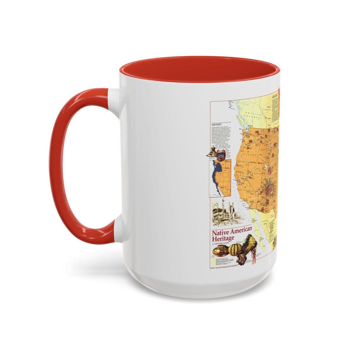 North America - Native American Heritage (1991) (Map) Accent Coffee Mug