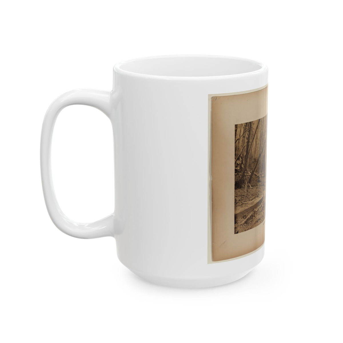 Bird's Eye View Of Bull Run Bridge, Looking Up Stream (U.S. Civil War) White Coffee Mug