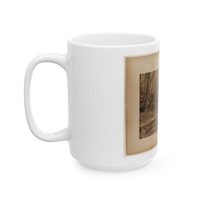 Bird's Eye View Of Bull Run Bridge, Looking Up Stream (U.S. Civil War) White Coffee Mug