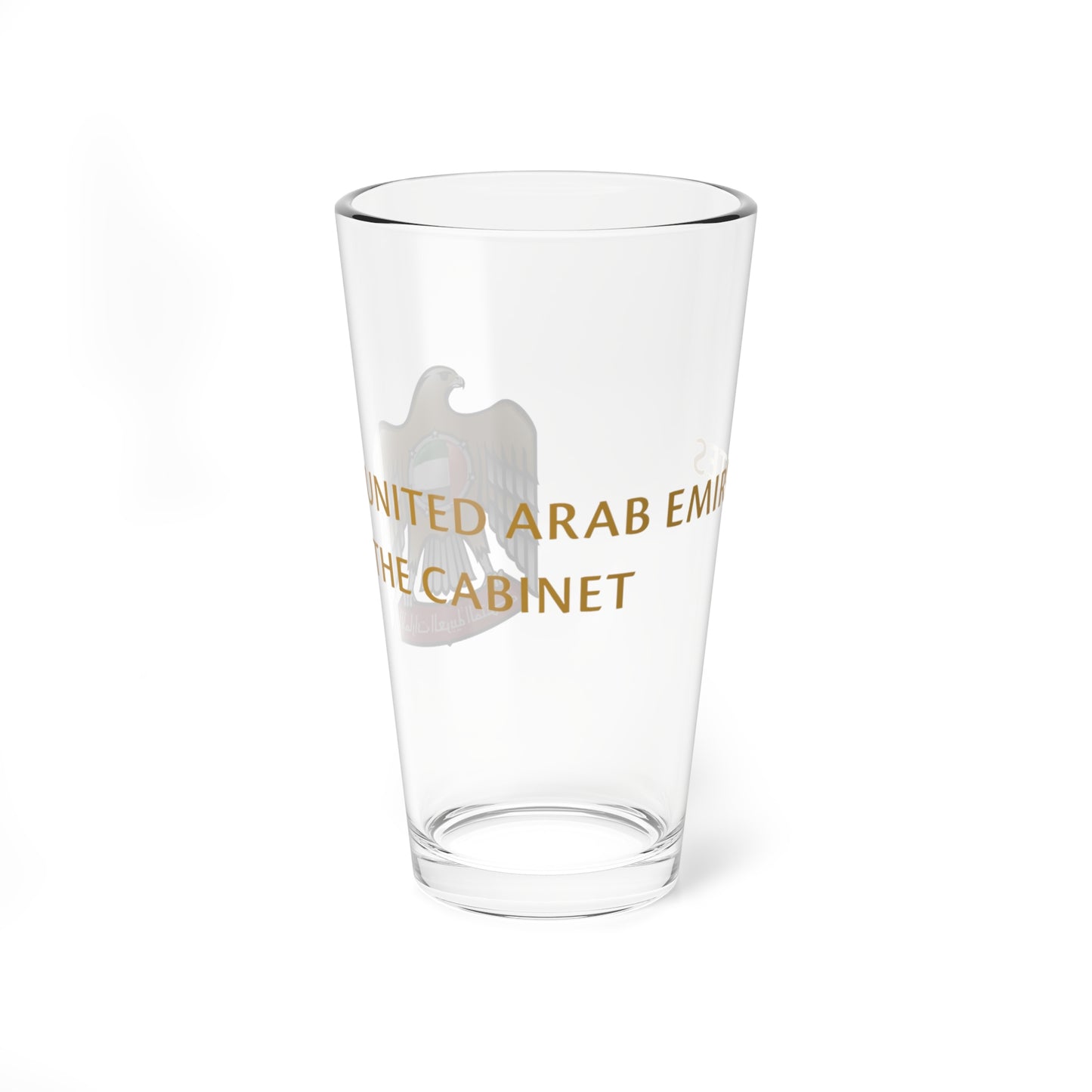 The Cabinet of the UAE logo (United Arab Emirates) (Coat of Arms) Pint Glass 16oz