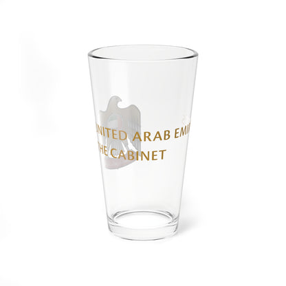 The Cabinet of the UAE logo (United Arab Emirates) (Coat of Arms) Pint Glass 16oz