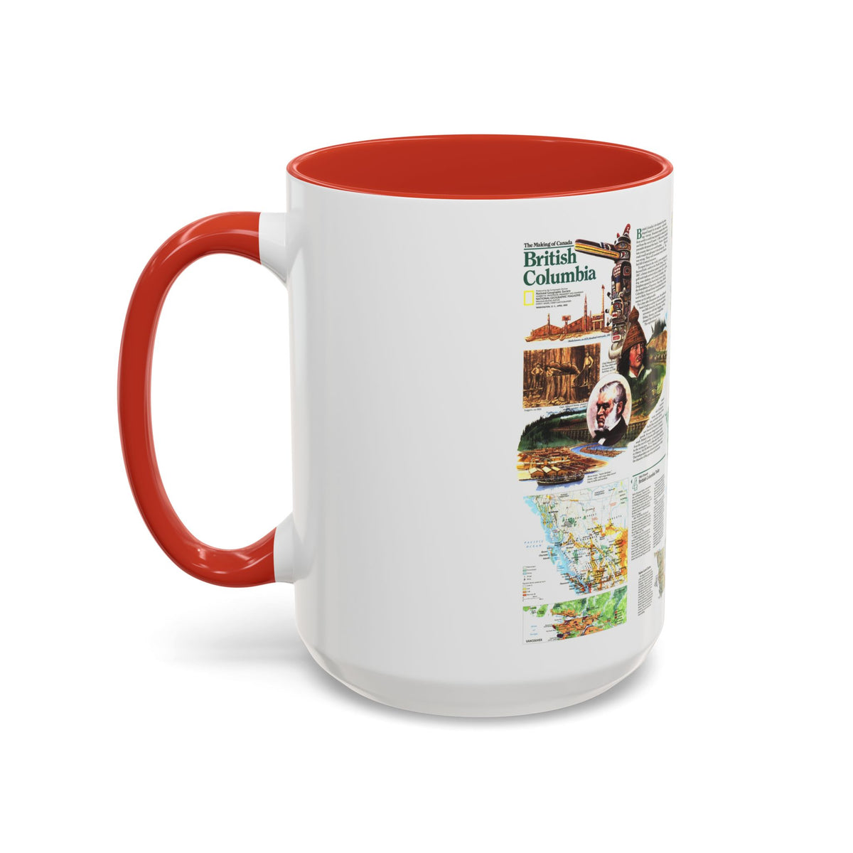 Canada - British Columbia 2 (1992) (Map) Accent Coffee Mug
