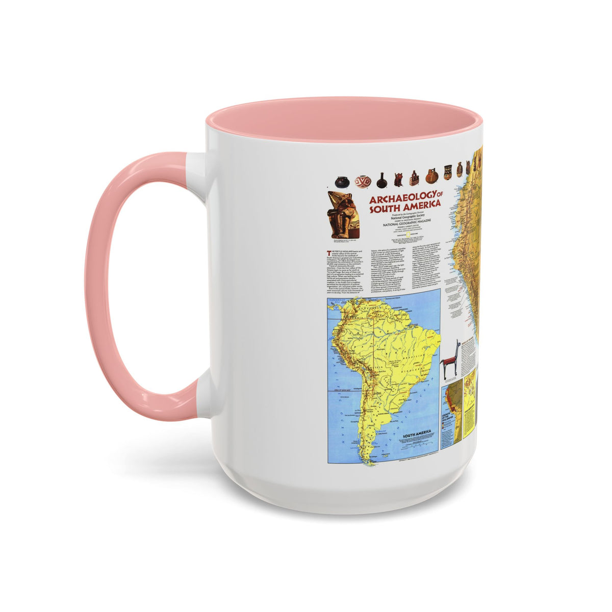 South America - Archaeology (1982) (Map) Accent Coffee Mug