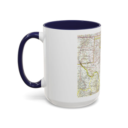 USA - South Central (1961) (Map) Accent Coffee Mug
