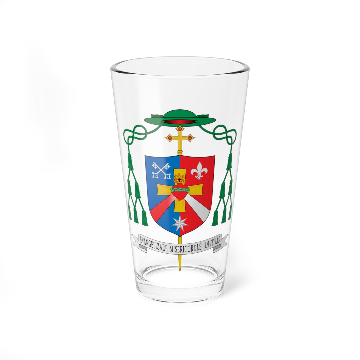 Escudo de Edson José Oriolo dos Santos (Spain) (Coat of Arms) Pint Glass 16oz