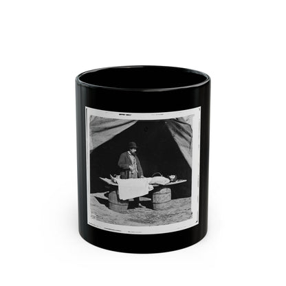 Unknown Location. Embalming Surgeon At Work On Soldier's Body (U.S. Civil War) Black Coffee Mug