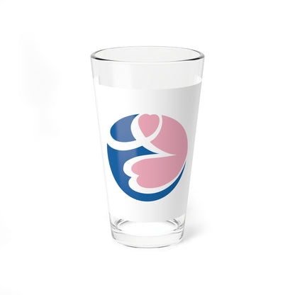 Flag of Sakura Tochigi no text (Japan) Pint Glass 16oz