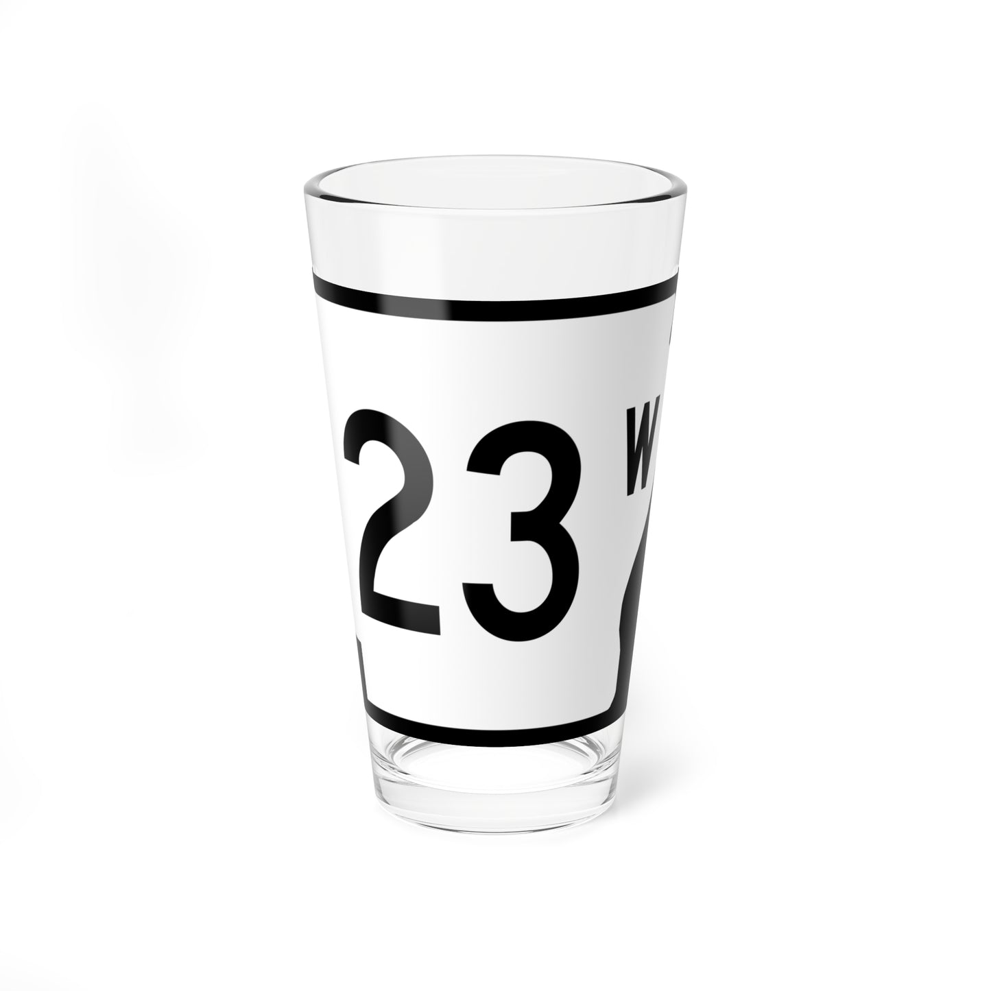 Arkansas 23W (Arkansas) (Road Sign) Pint Glass 16oz