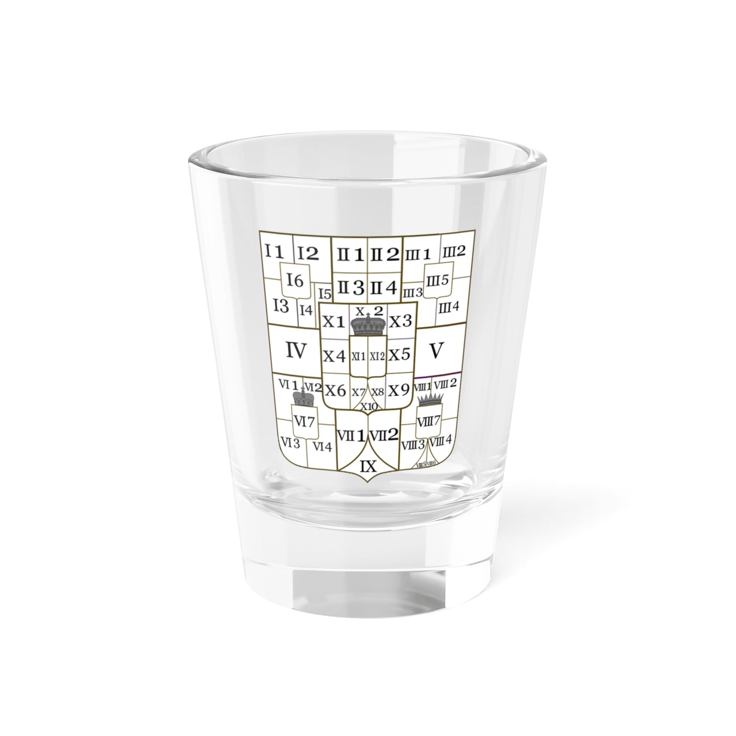 Greater Arms of Joseph II Holy Roman Emperor - Codes (Austria) (Coat of Arms) Shot Glass 1.5oz