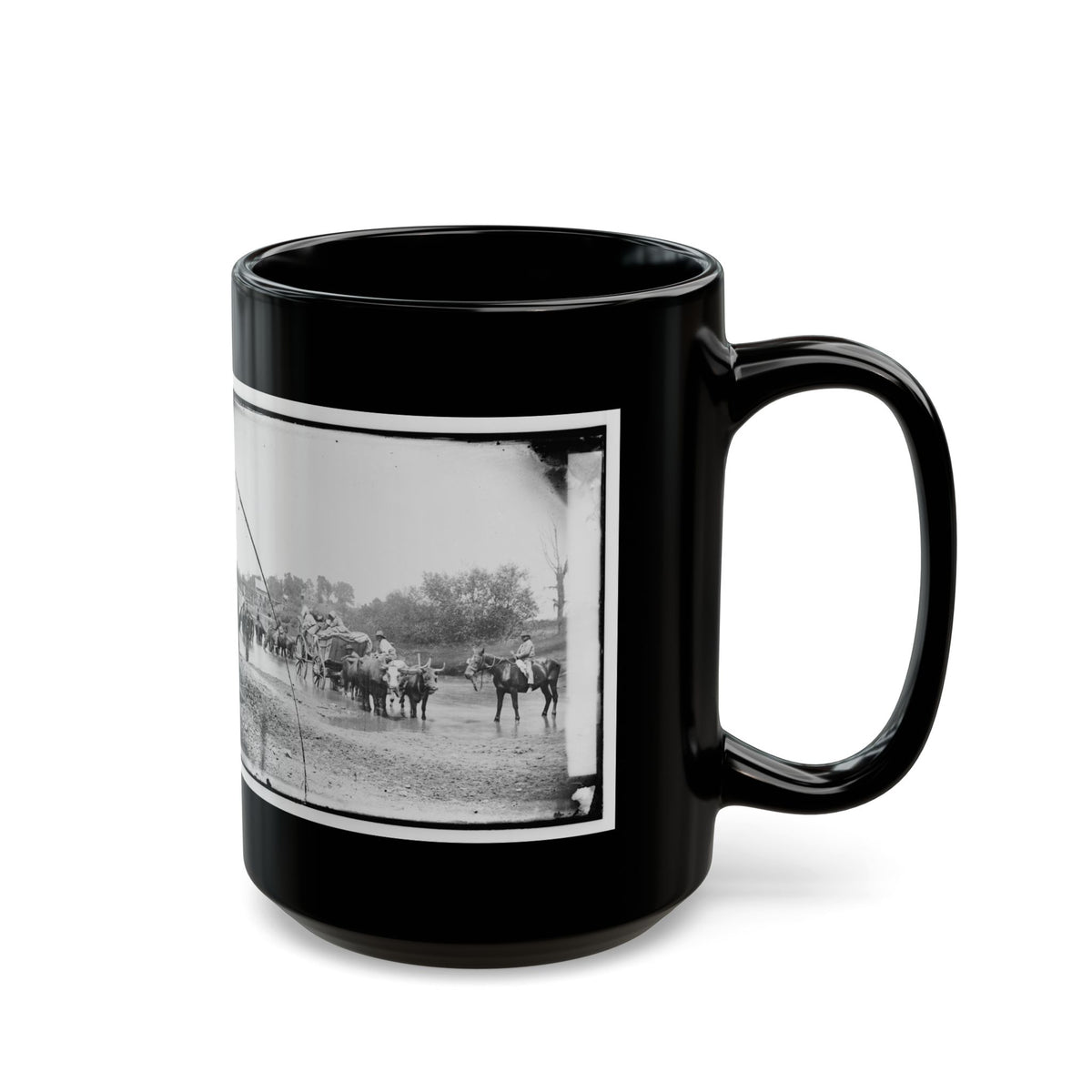 Rappahannock River, Va. Fugitive African Americans Fording The Rappahannock (U.S. Civil War) Black Coffee Mug